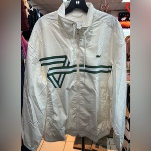 Lacoste White Band Zip Heritage Regular Fit Tracksuit Jacket size 54 L new!